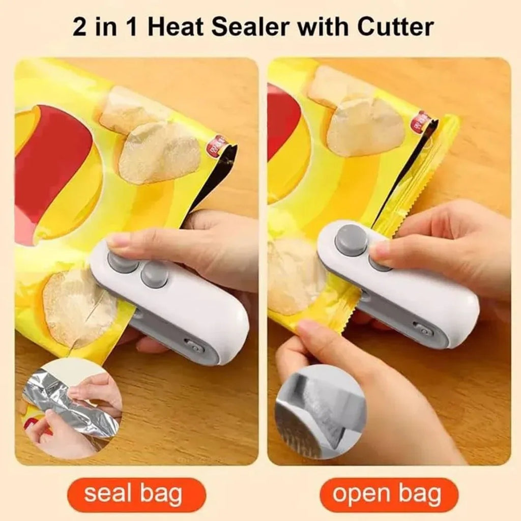 Buddycart Mini USB Bag Cutter & Sealer | 2-in-1 Portable Food Resealing Machine