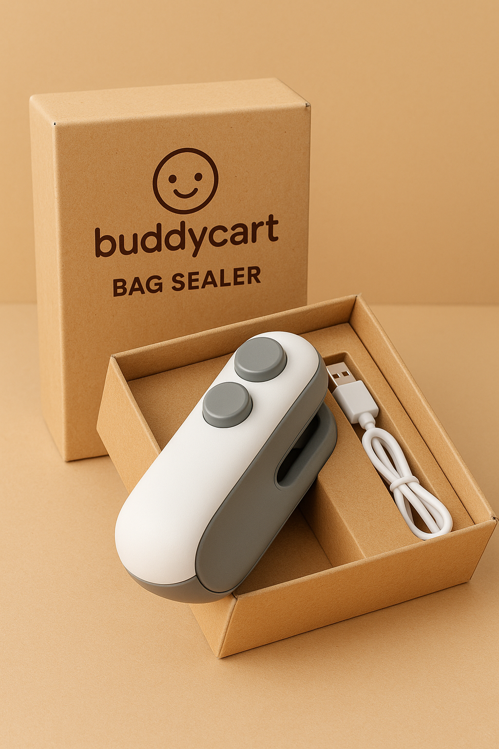 Buddycart Mini USB Bag Cutter & Sealer | 2-in-1 Portable Food Resealing Machine